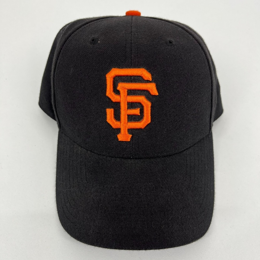 47 Twins San Francisco Giants MLB Baseball Hat Black Orange SF Logo Adjustable